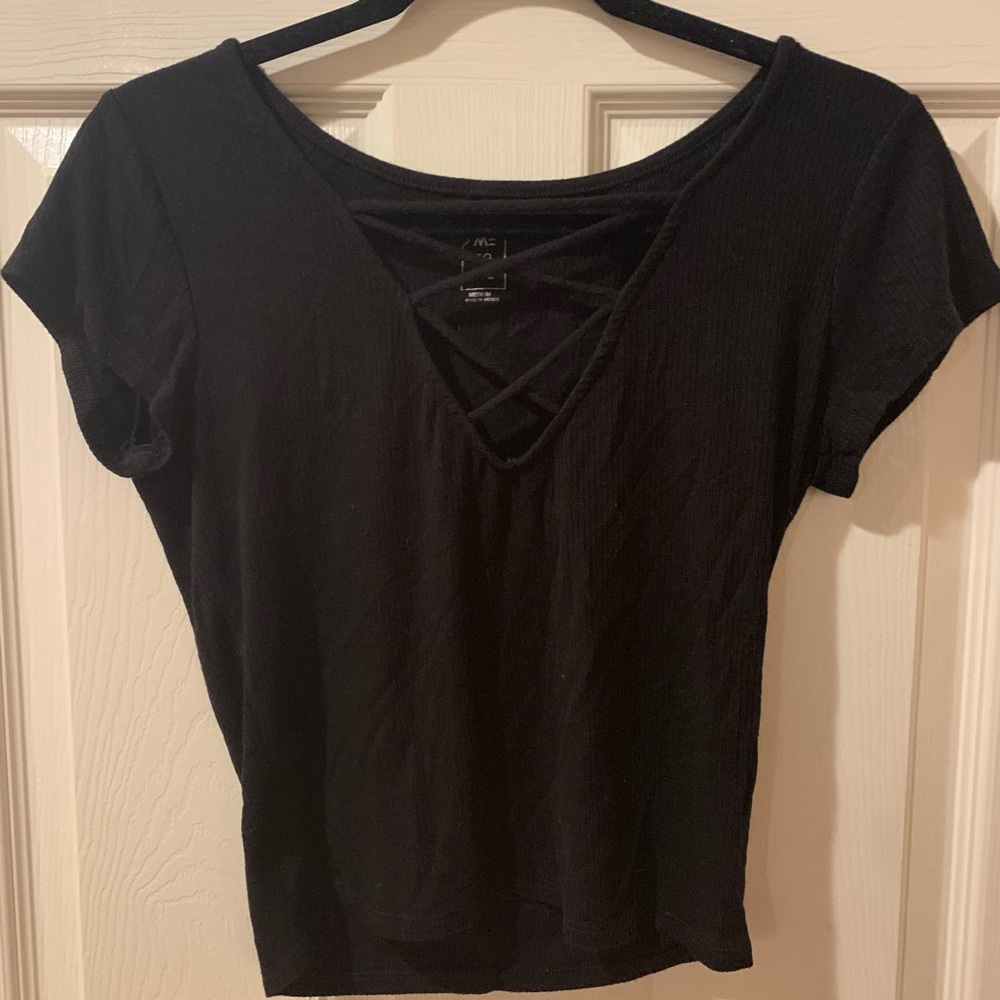 Crop Lace Up Top